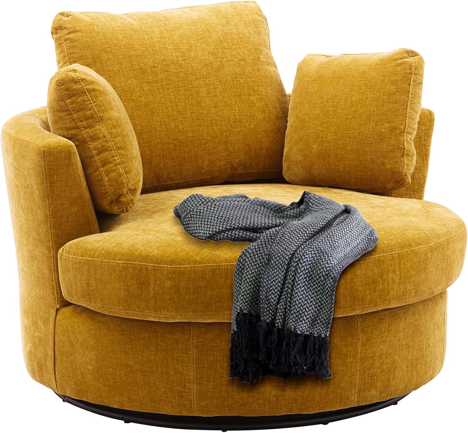 Gxcevsou 42.2" W Chenille Velvet Loveseat Sofa Swivel