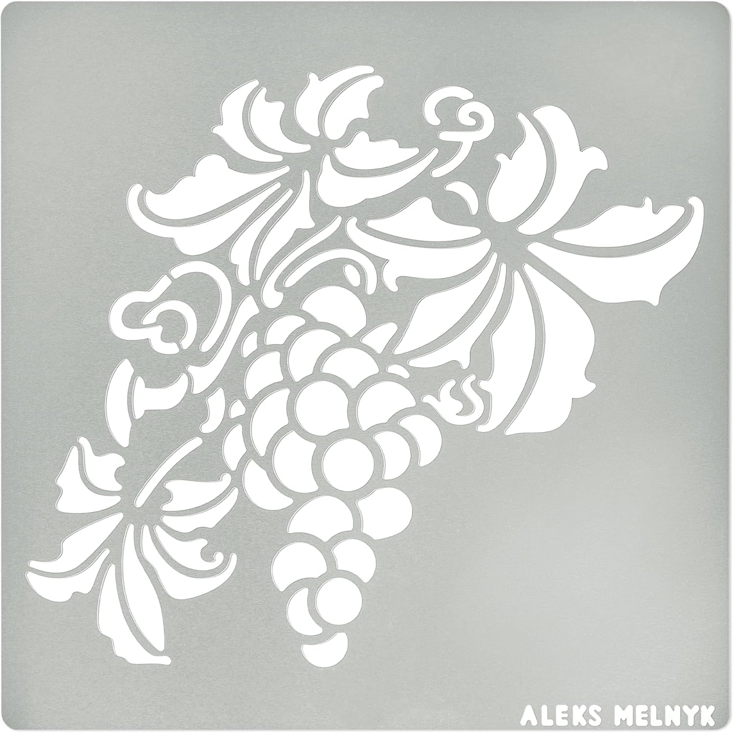 Aleks Melnyk 7 Metal Journal Stencil - Flowers, Vines, Vintage - View #8