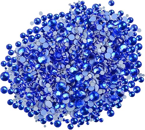4000 piezas de diamantes de imitación de hierro de FYGEM Hot Fix para bricolaje con bolígrafo de recolección (6 tamaños, 4000 unidades, zafiro)