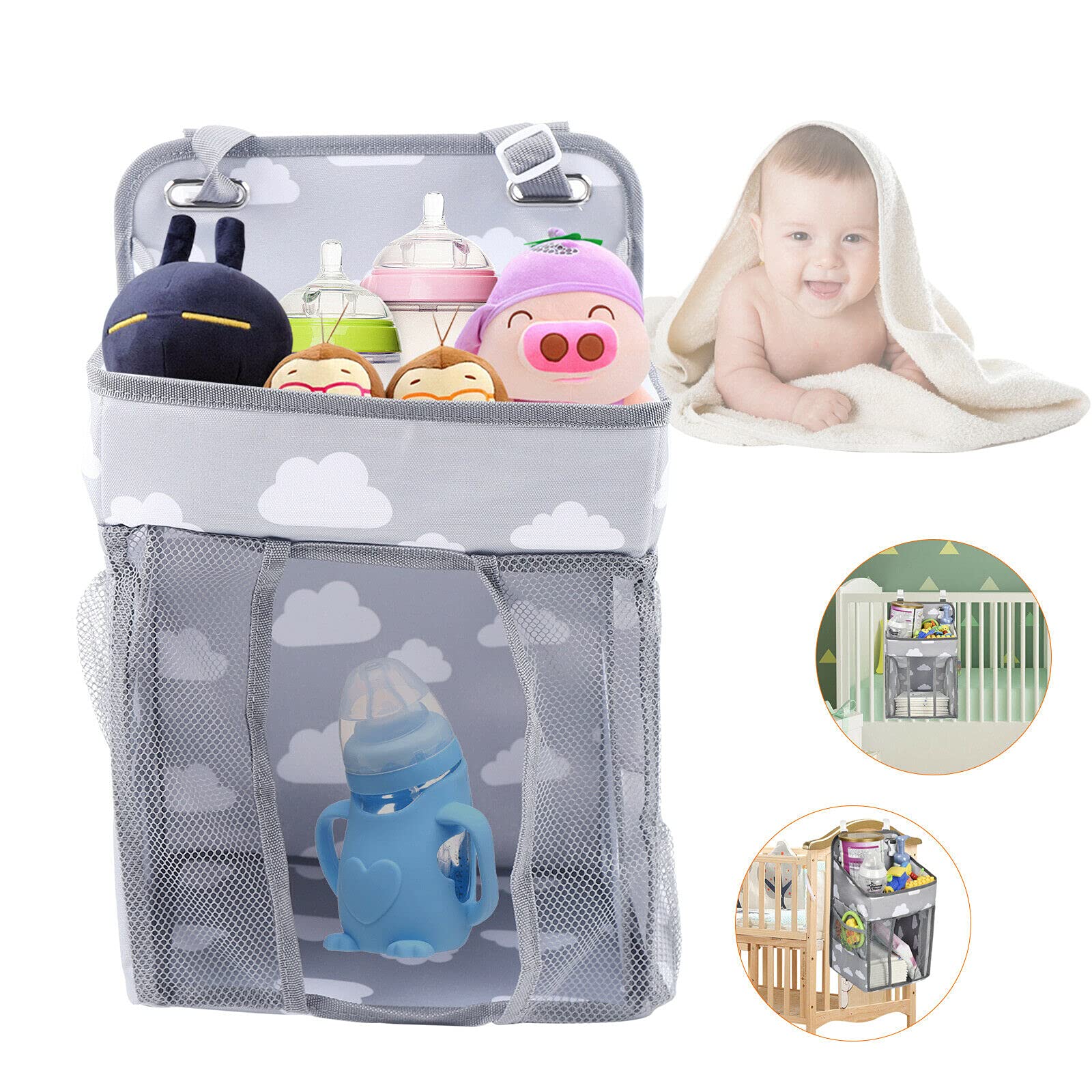 Wickelorganizer Tragbar - Großkapazität Baby Wickeltasche Pink