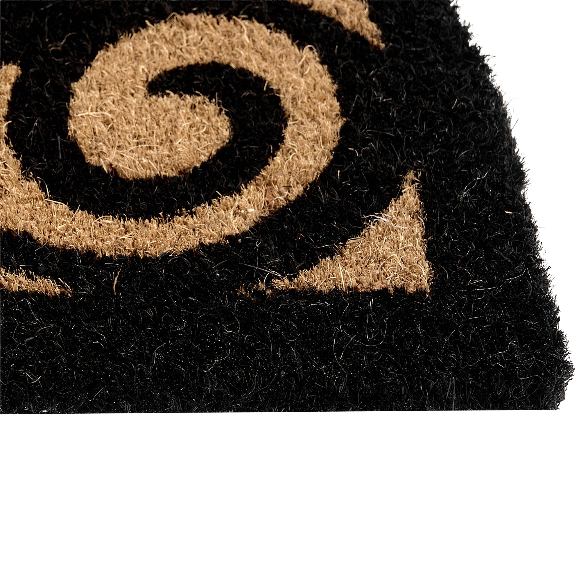 Beliani Paillasson Moderne en Fibre de Coco 45 x 75 cm Antidérapant en PVC Intérieur Extérieur Naturel Tishimna