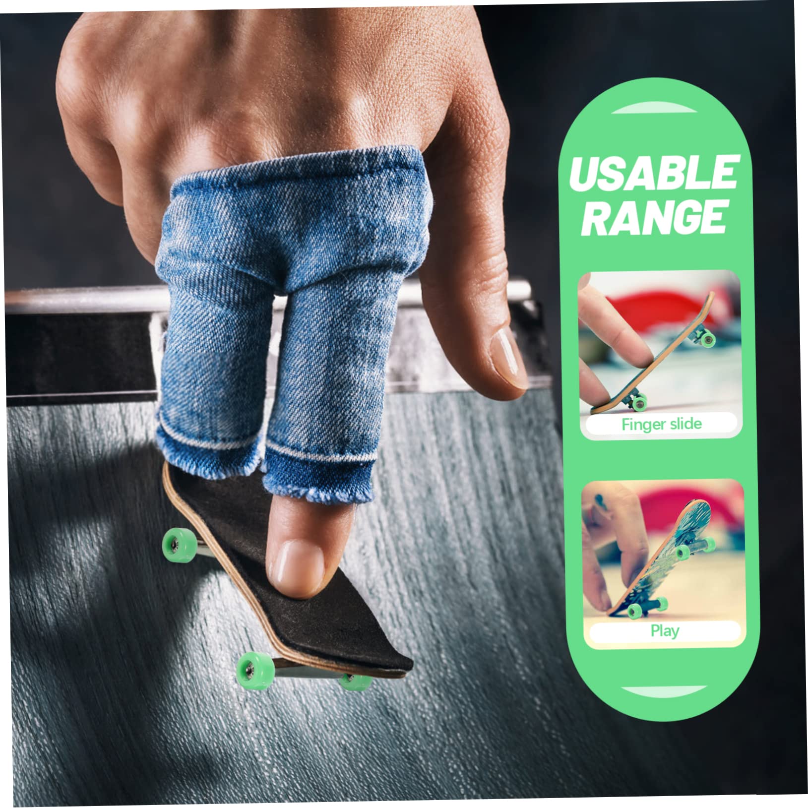 Abaodam 4sets Trucks 34mm Finger Roller Model Boys and Girls Toy Compact Skate Toy Learning Skateboard 4pcs*4