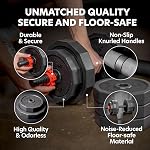 AmStaff Fitness Adjustable Dumbbells 3-in-1 Set, 42/50/70/90lb : Kettlebell, Barbell, 12-Level Weight Adjustment, Multi-Use Home Gym Gear for Men & Women