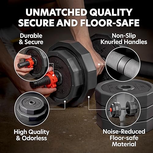 Miniatura 3 de AmStaff 3-in-1 Adjustable Dumbbell, Kettlebell, Barbell Set, 2-43lbs, 12 Weight Levels, Compact Multifunctional Home Gym, Enhanced Transition,