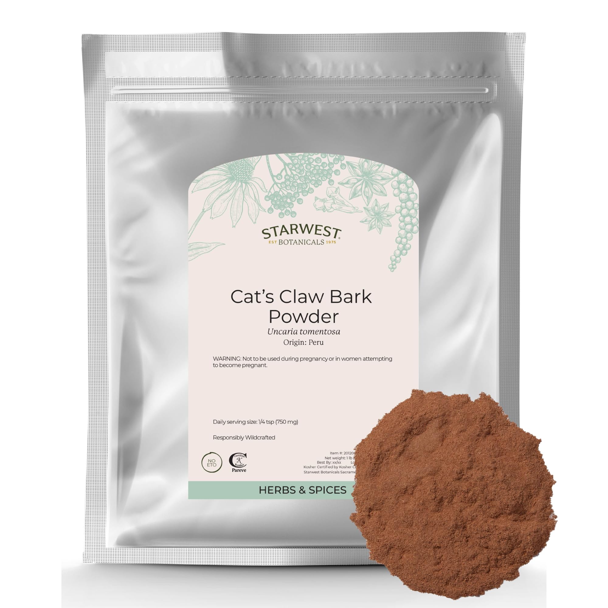 Starwest Botanicals Cat's Claw Bark Powder Wildcrafted