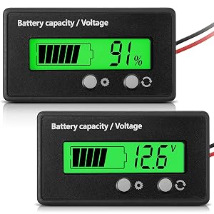DC 12V 24V 36V 48V 60V 72V 84V Golf Cart Battery Meter with Alarm Front Setting and Switch