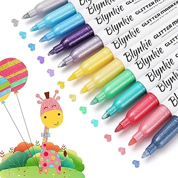 Glitter Art Markers, Sparkle Writing Pens