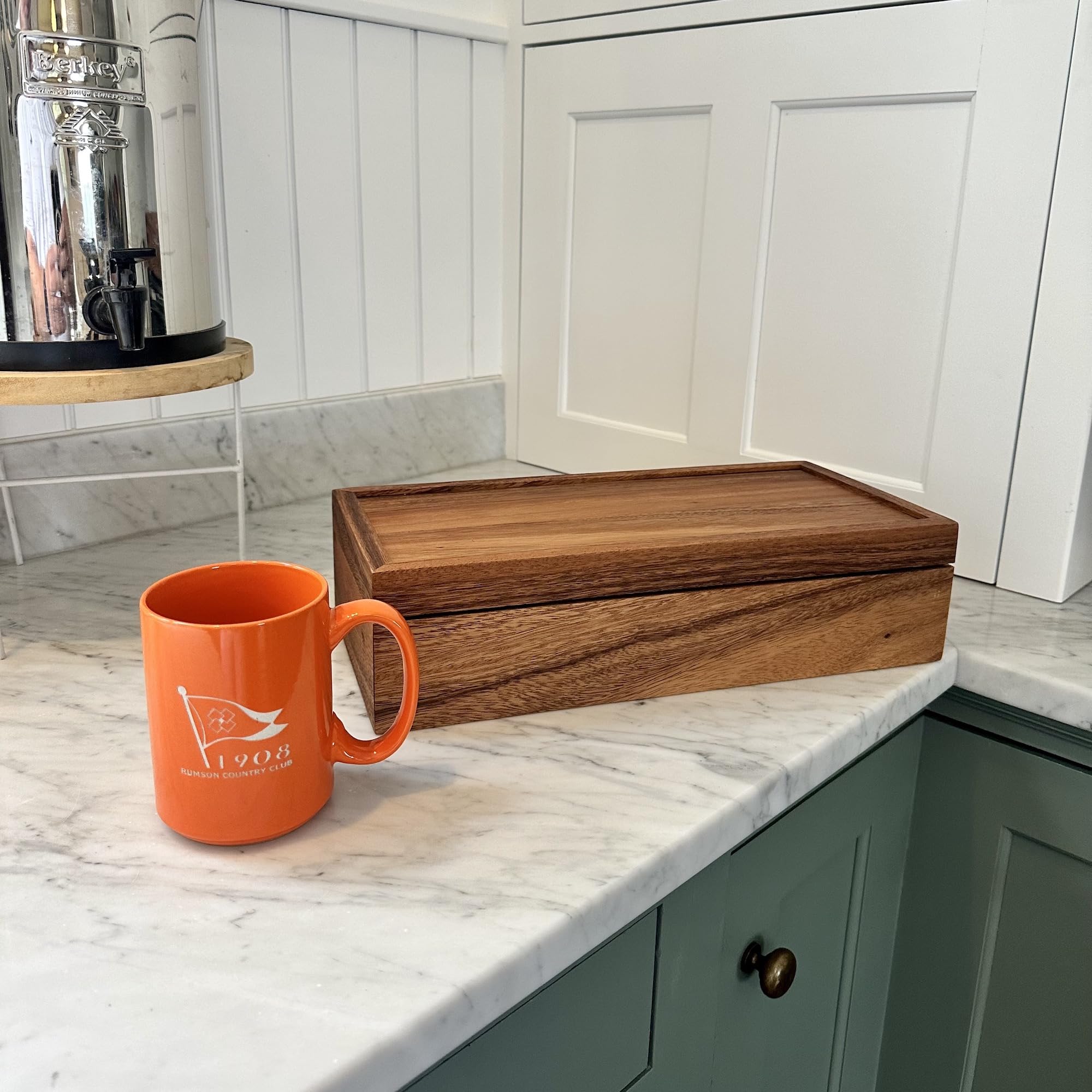 Ironwood - Caja de té (madera, 10 compartimentos)