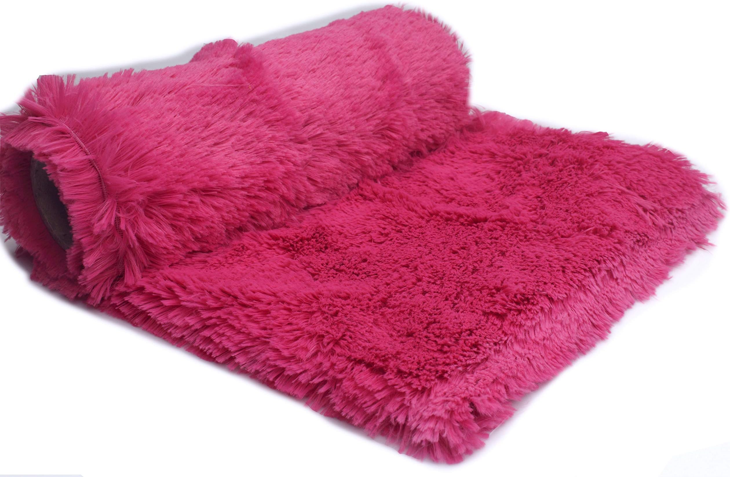 Knitted Minky Hair, Fleece, Shaggy (18 mm) 50x160 cm (Fuchsia)
