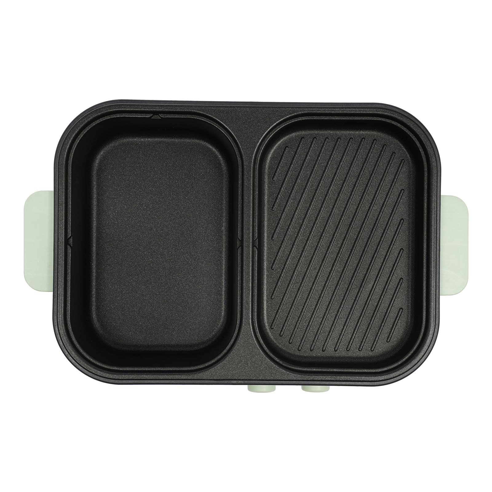 Elektrischer Hot Pot und Tischgrill 2 in 1 Kochtopf, 1300W Dual Use Elektrisch Korean Barbeque mit 2 unabhängiger Temperaturregelung für 1-3 Personen Für Haushalten, Familienfeiern