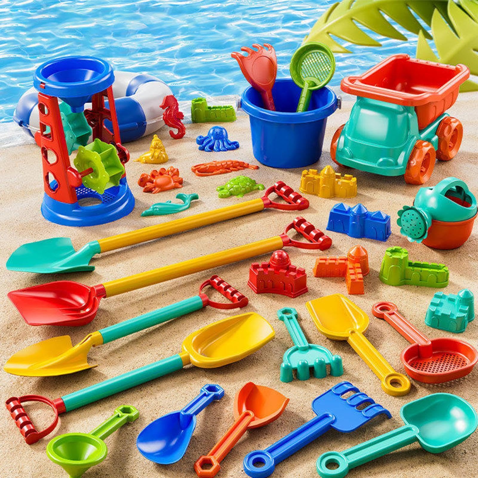 Giocattoli da Spiaggia con Sabbia di Sabbia all'Aperto | Set di Giochi da Sabbia per le Vacanze Estive Viaggi in Località di Mare Resort Giardino Cortile e per Bambini e Bambine da