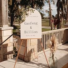 Modern Arch Acrylic Welcome Sign for Wedding Custom Large Wedding Acrylic Sign Personalized Baby Shower Birthday Party Sign Special Event Boho Chic 8 * 10 inch Clear
