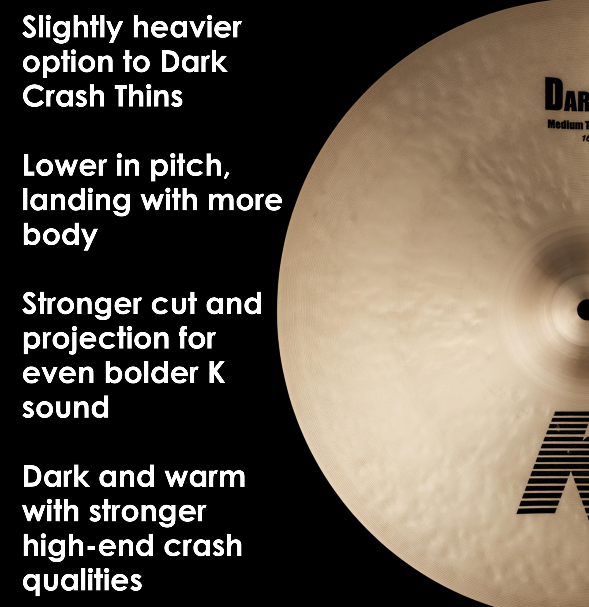 Amazon.com: Avedis Zildjian Company 16-inch K Zildjian Dark Medium