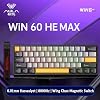 Aula Win60 He Max Magnetic Keyboard Rapid Trigger Wing Chun Switch 8000Hz RGB TKL Hot Swap Player Keyboard Yellow