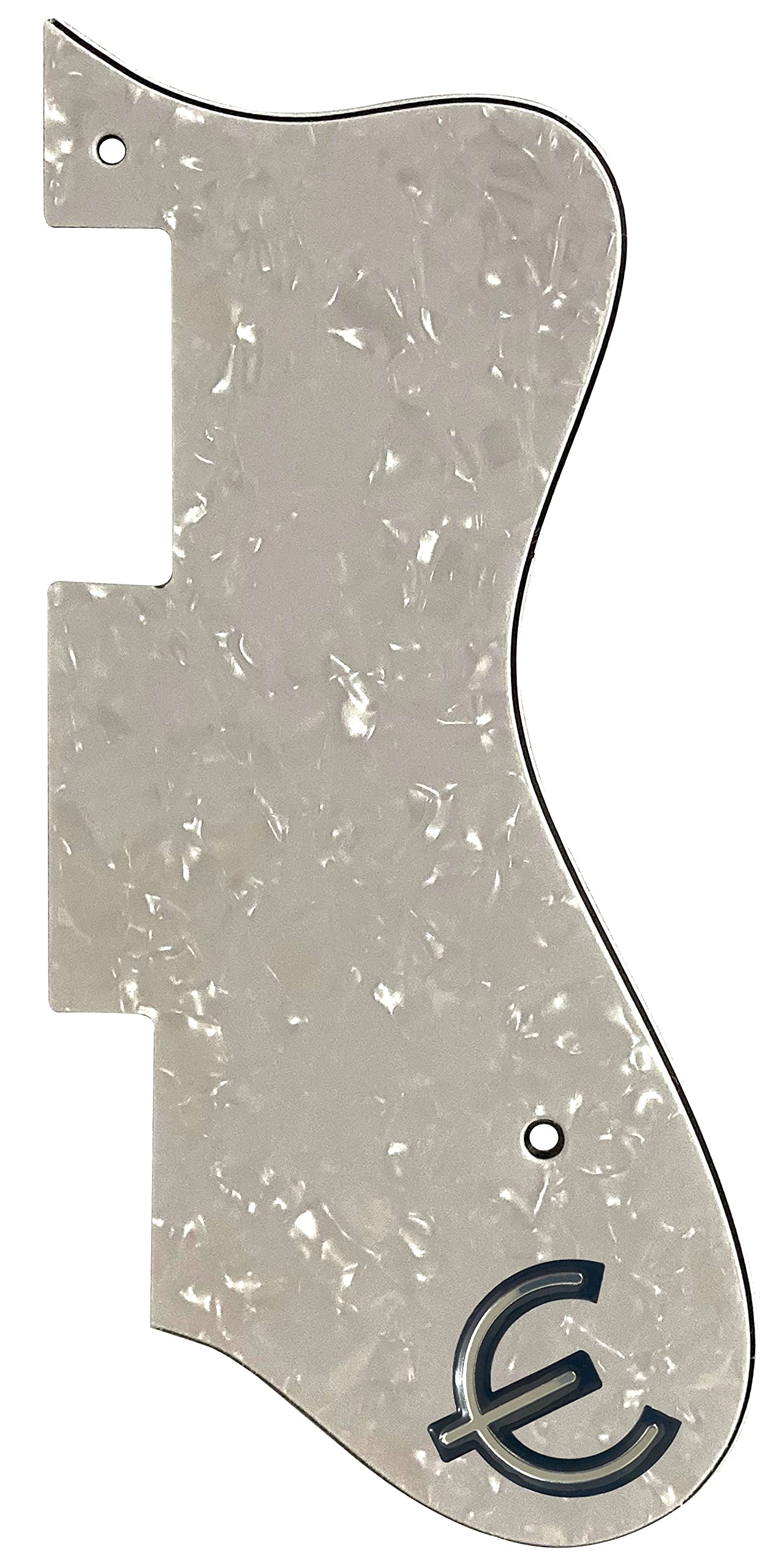 For Epiphone Dot & E Logo Style Guitar Pickguard Scratch Plate (4 Ply White Pearl)