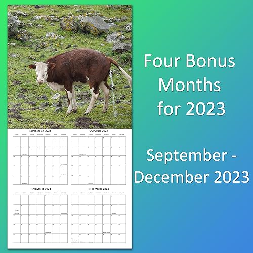 Miniatura 6 de Calendario mensual de pared 2024 de animales salvajes Whizzing, animales salvajes, regalo de broma hilarante, regalo de elefante blanco, regalo de