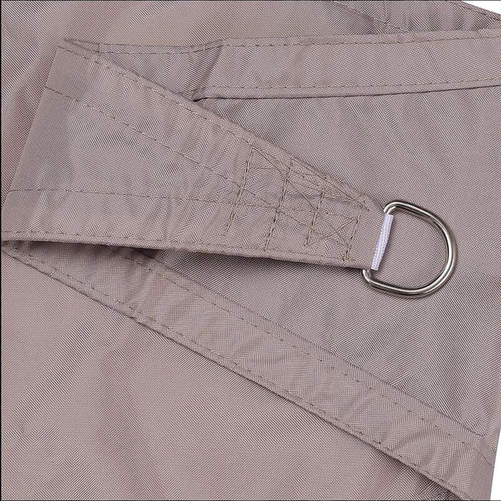 LYGBAOFUL Tendalino Parasole Triangolare Impermeabile con Blocco UV e Kit di Fissaggio Vela Parasole da Giardino Color Kaki per Picnic in Giardino e Campeggio 6 m x 6 m x 6 m
