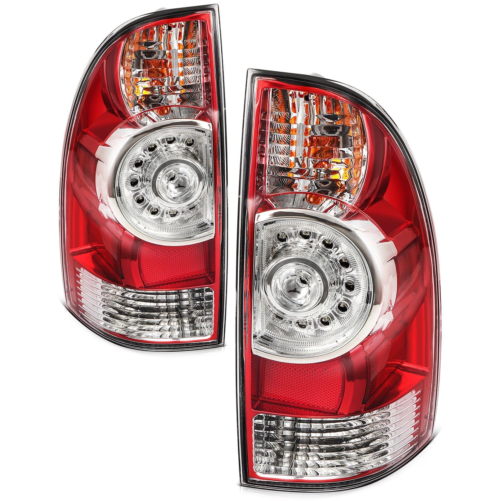 Tail Light Clear Lens Red Housing for Toyota Tacoma 2005-2015 image 3