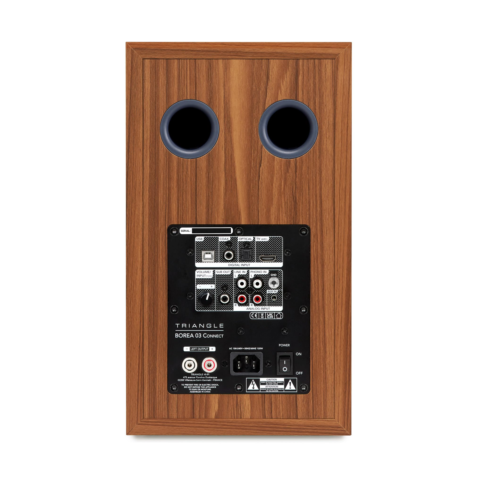 Triangle - Altavoces Activos BOREA BR03 Connect - Altavoces de Estantería Bluetooth con Amplificador 2X 60W - Audio HD - Entradas Phono/Plato TV ARC & USB - 206 x 360 x 314 mm - Azul (Par)