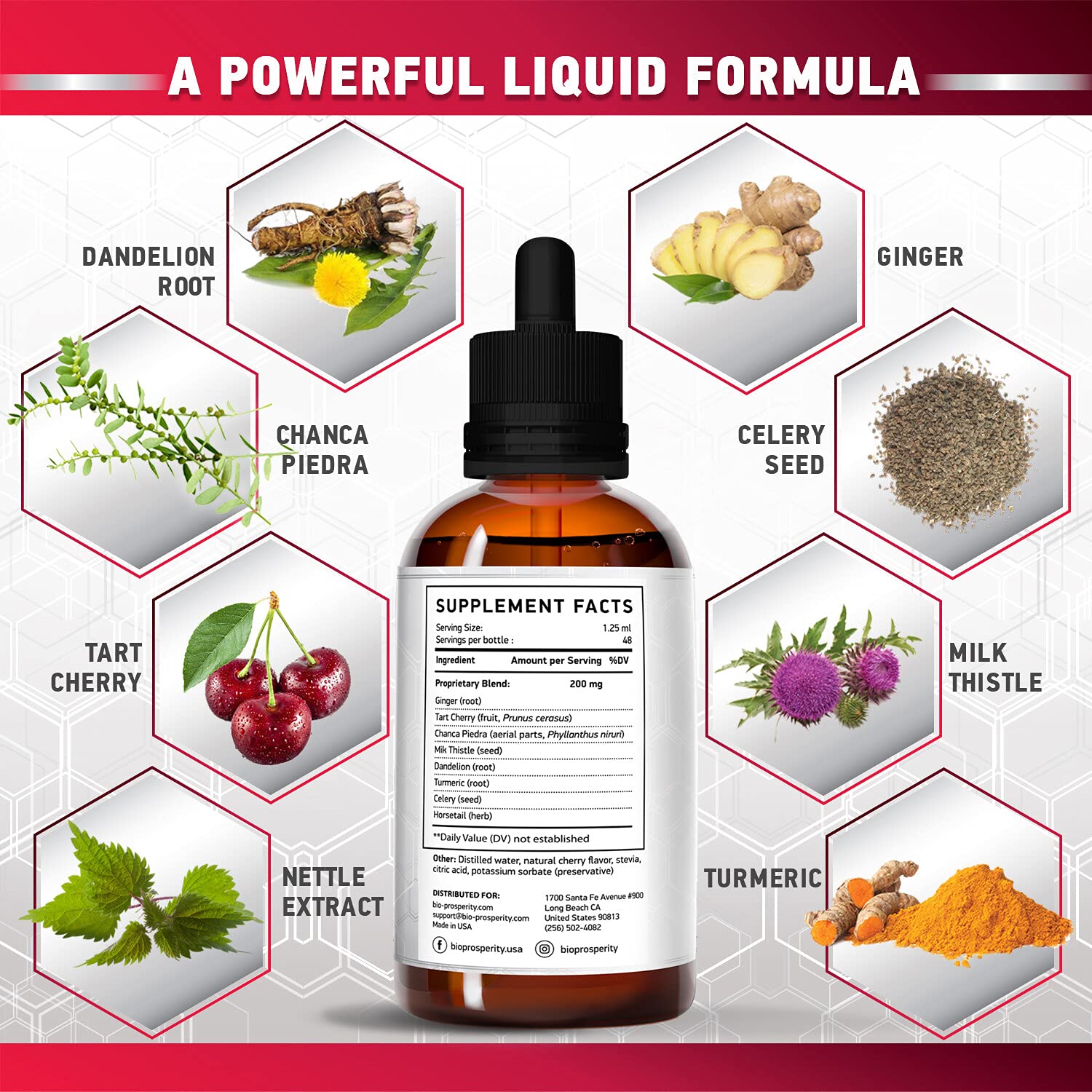 Uric Acid Support Tart Cherry Extract for Joint Health Liquid