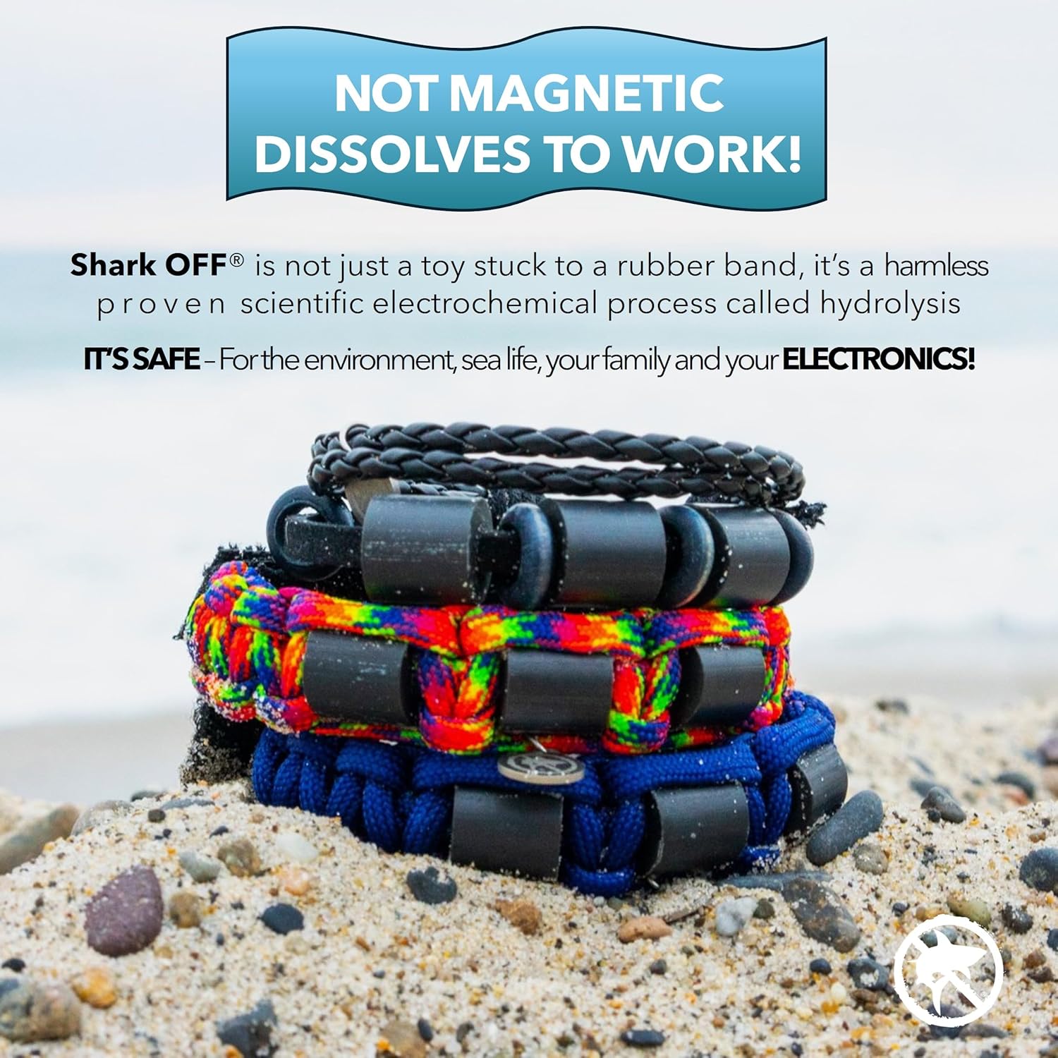 Shark OFF® Proven Shark Repellent Bracelet Jewelry | The Rio | Deter Sharks with Science Backed Shark Repellent | Swimming, Surfing, Diving, Snorkeling and All Ocean Activities