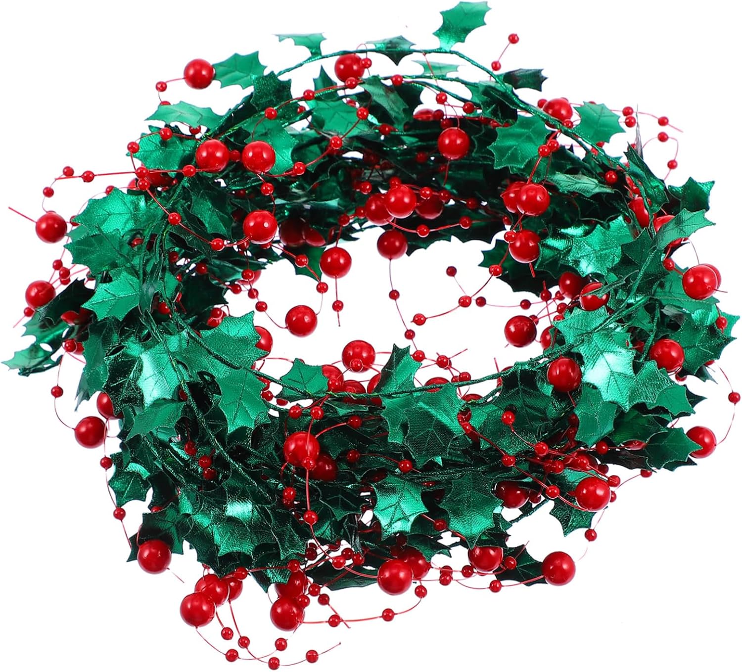 Cabilock Christmas Berry Tinsel Garland Outdoor Wire Decorations DIY Craft for Holiday Party