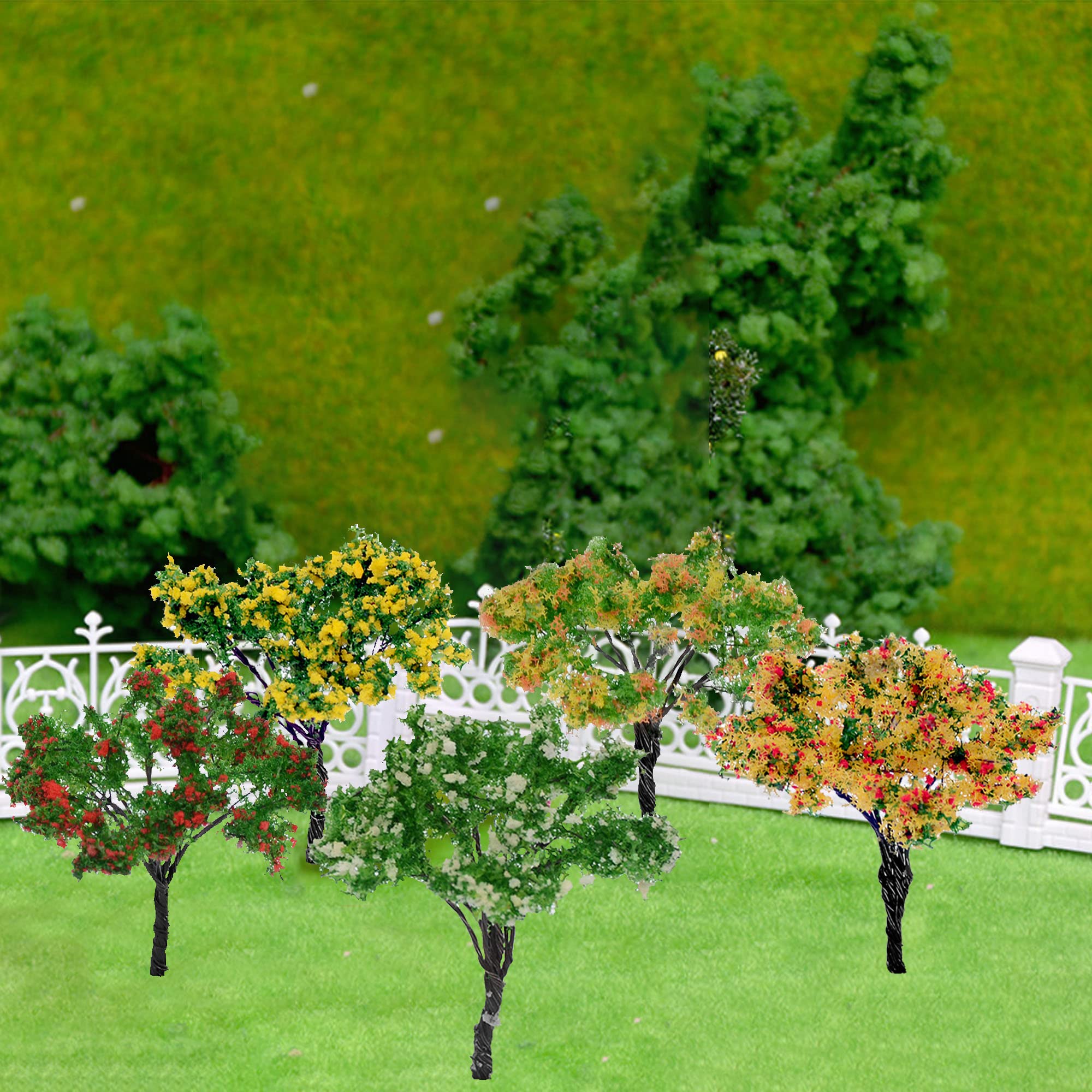 6 Pino Decoración Maqueta Paisajismo Modelismo Escala 11 Cm