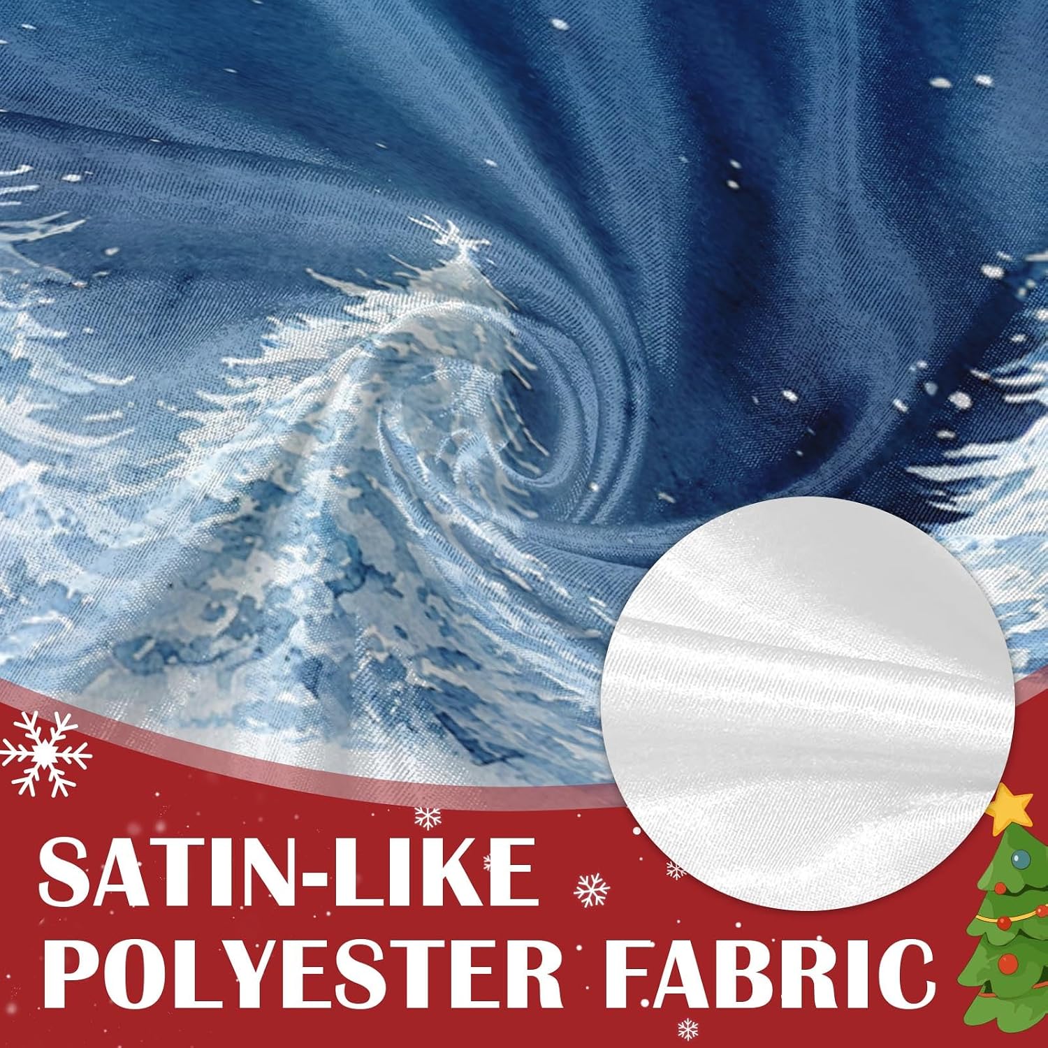 Christmas Valances for Windows, 2 Pack, 52x18 Inch, Winter Tree