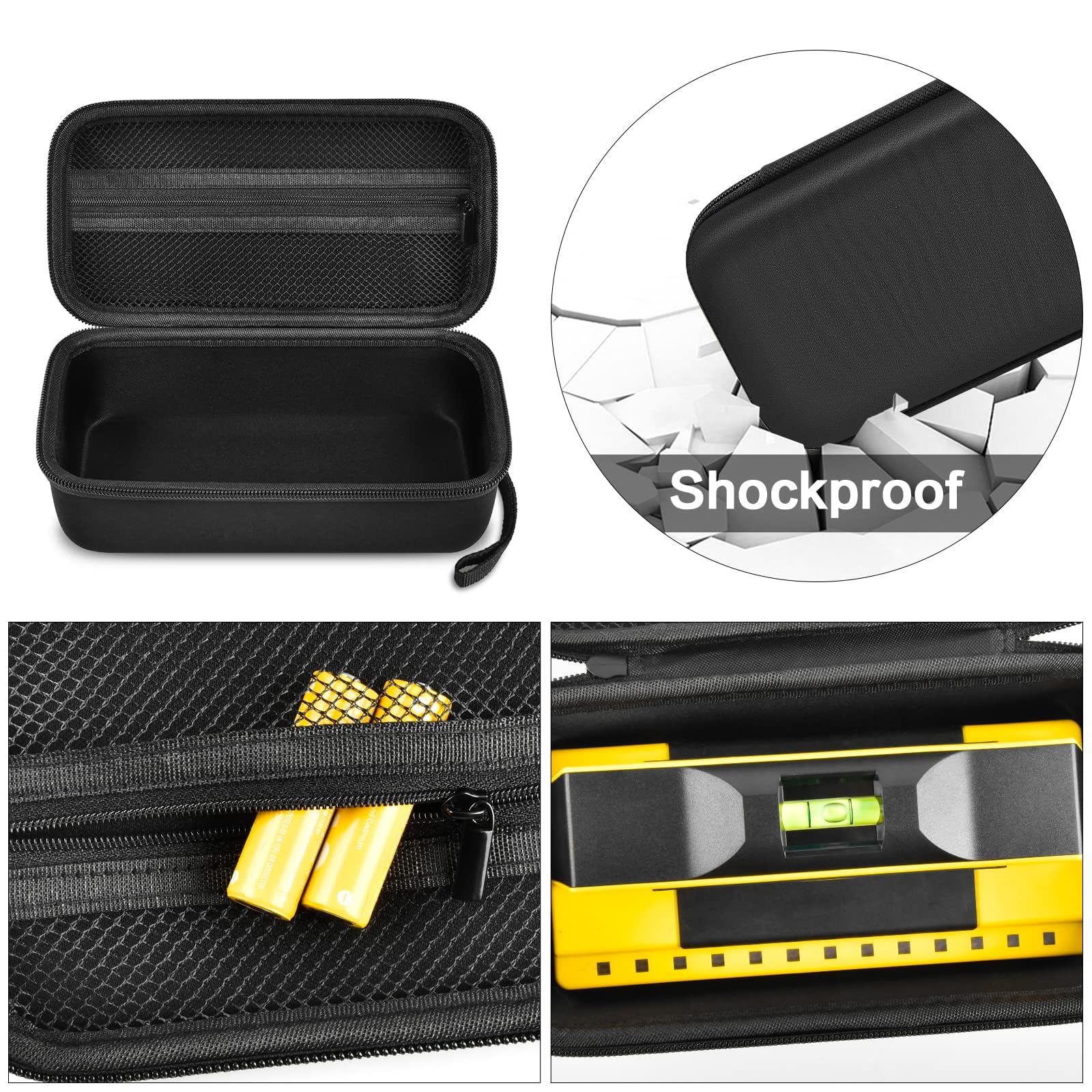 GWCASE Case Compatible with Franklin Sensors ProSensor M210 710PRO 710 Professional Stud Finder. Carrying Travel Storage Bag Holder with Mesh Pocket for Battery &Accessoires (Box Only)-Black - Image 3