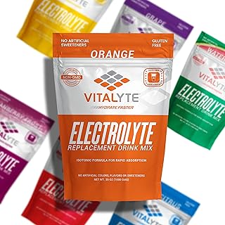 Vitalyte Electrolyte Powder 35 oz, 40 Servings | 100% Natural Isotonic Drink Mix for Hydration, Energy & Recovery | Keto Electrolytes Energy Drink Powder Water Enhancer | Low Sugar Sports Nutrition Electrolyte Replacement Drinks