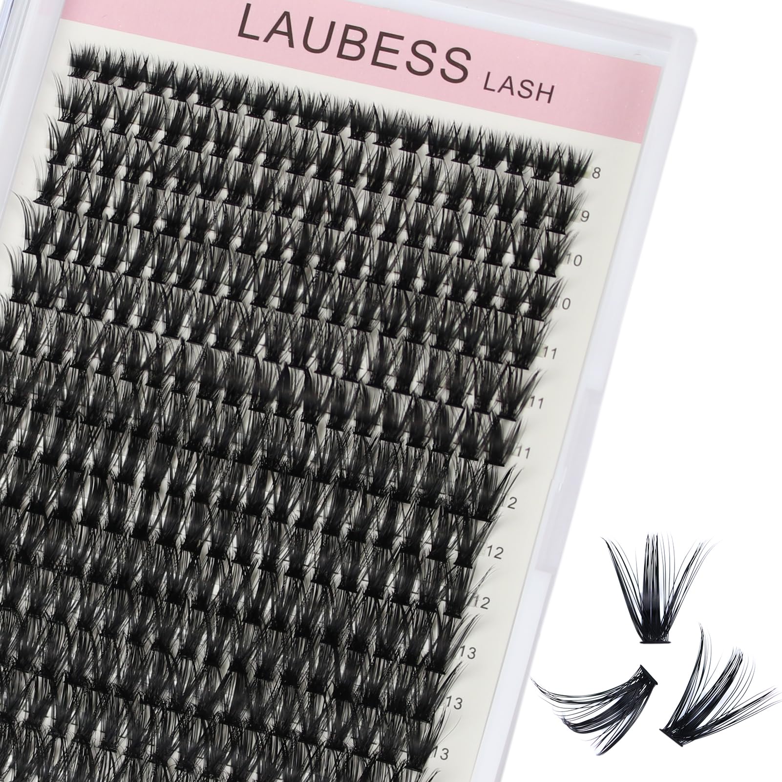 Wimpern Extensions 300 Stück 50D Mix DIY Falsche Einzelwimpern D Curl (50D-0.07D-8-15mm)