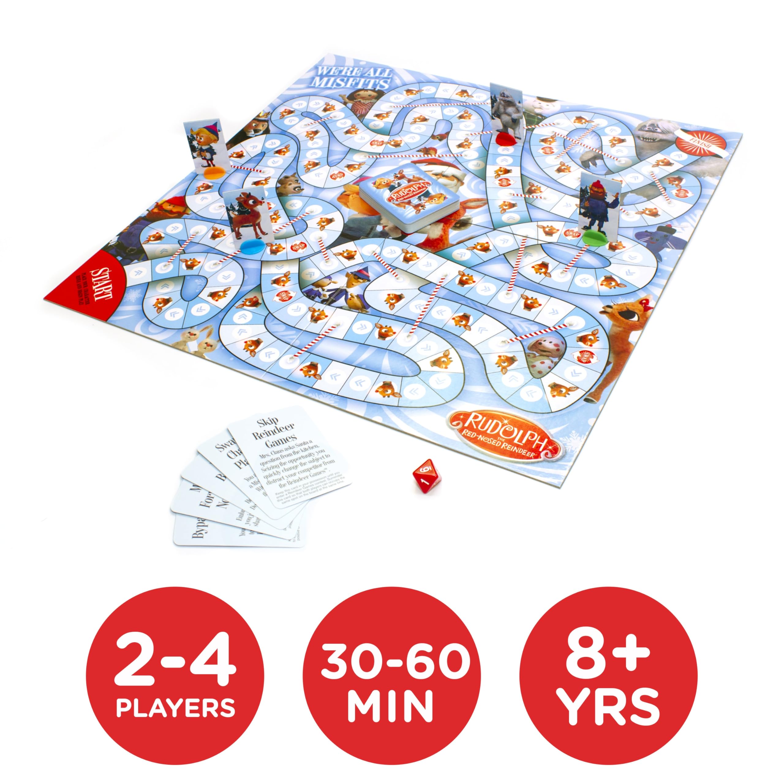 AQUARIUS Rudolph The Red-Nosed Reindeer Board Game - Fun Family Christmas Gift for Kids & Adults - Officially Licensed Rudolph Merchandise & Collectibles - Image 4