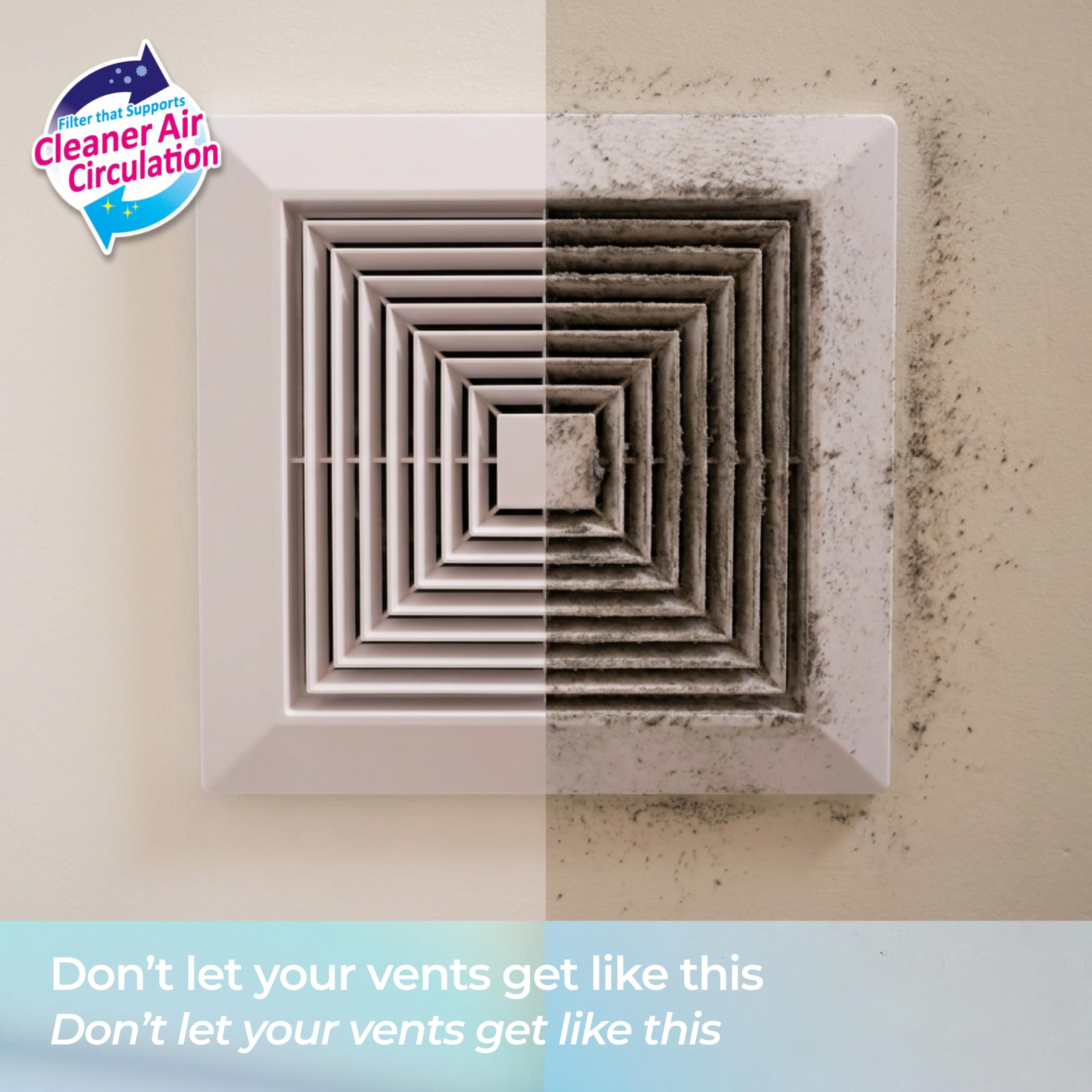 Ventilation Fan Dust Filters - 3 Pack -4 Ventilation Fan Dust Filters - 3 Pack -4