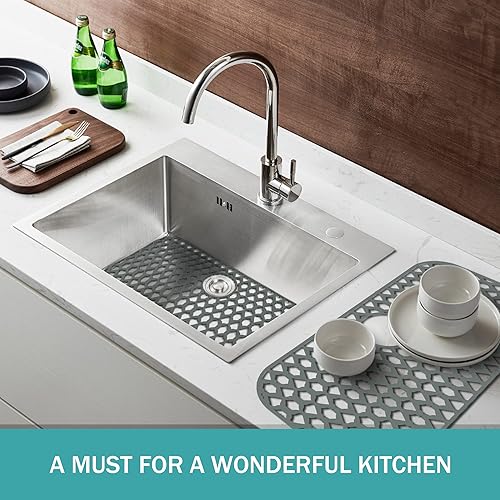 Miniatura 3 de Protectores de fregadero para fregadero de cocina, accesorio para fregadero de cocina, alfombrillas de silicona para colador de acero inoxidable
