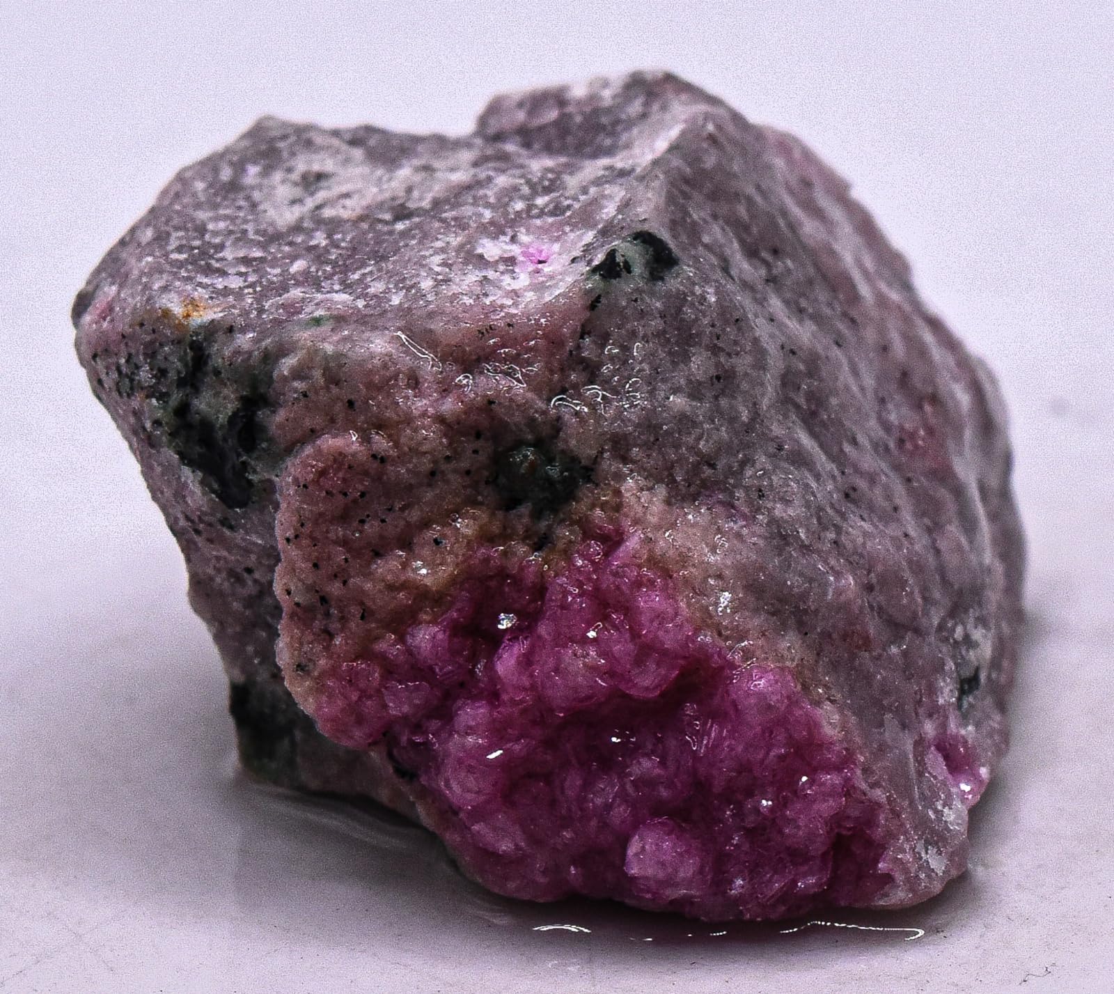 175ct 37mm Pink Cobaltoan Calcite Cluster Rough w/Green Malachite Inclusions Natural Gemstone Crystal Mineral Décor Raw Specimen - Congo