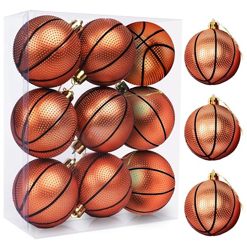9PCS Basketball Christmas Ornaments, for Xmas Tree Decorations Gift |