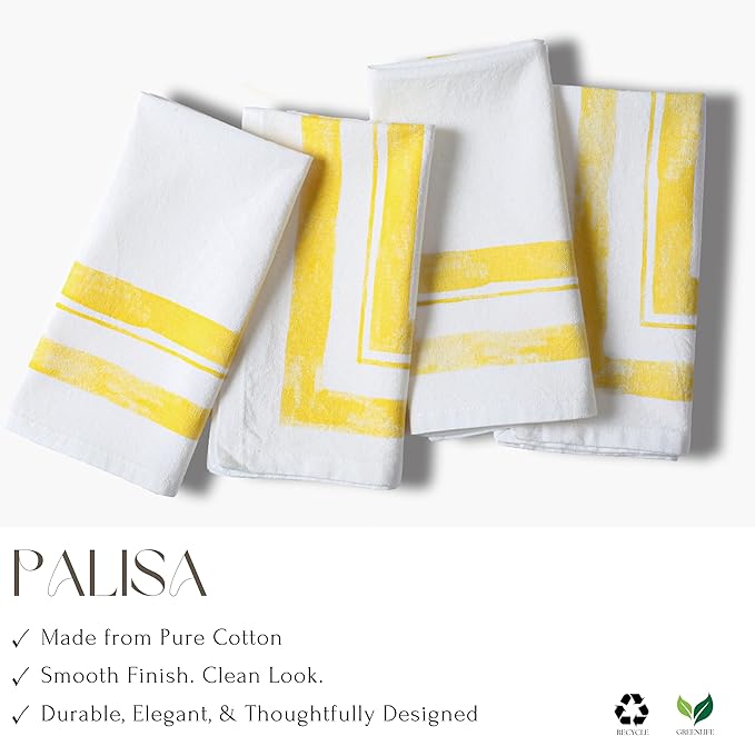Servilletas de Tela Palisa Amarillo 18x18 Pulgadas Pack de 4 miniatura 3