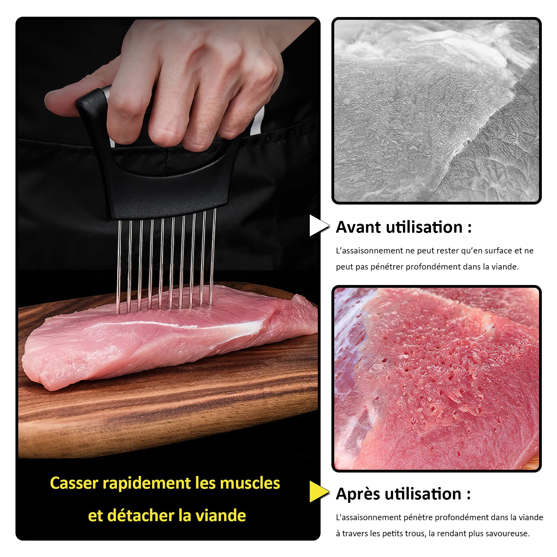 Brelet Lot de 2 Coupe Oignon Manuel en Acier Inoxydable pour Trancher Légumes Gadget Cuisine