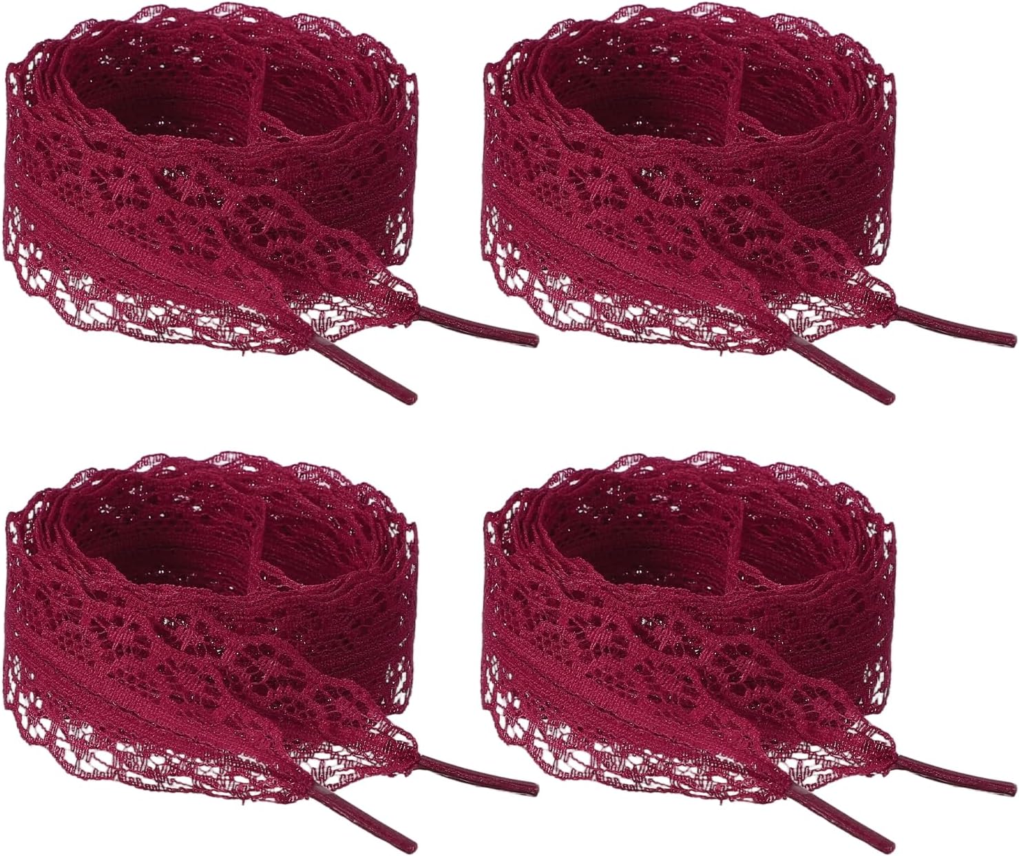 PATIKIL Lace Shoelaces, Fashion Flat Fancy Hollow Lace Shoestring Ribbon Shoe Laces for Women Girls Adult Casual