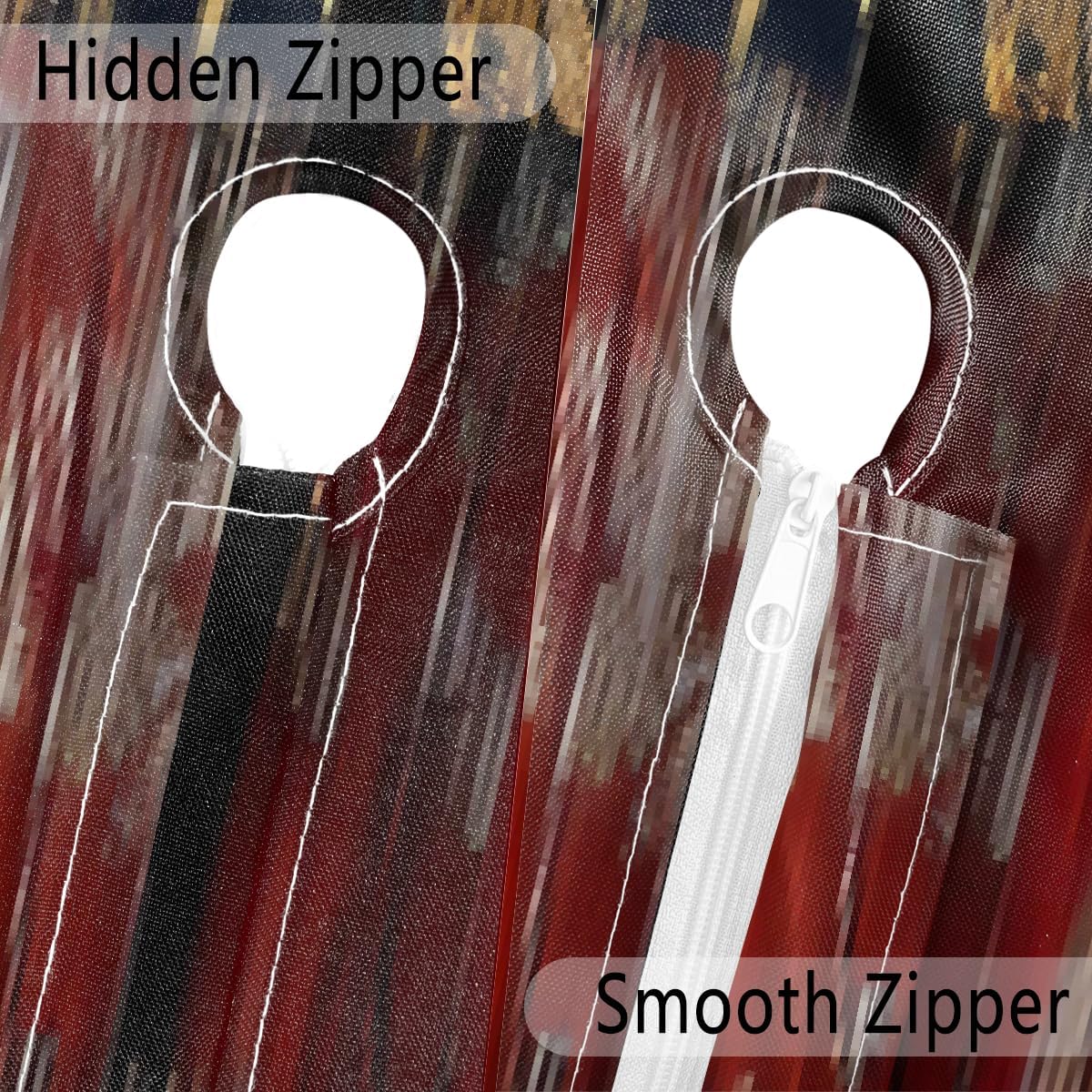 Old Wooden American Flag Outdoor Tablecloth with Umbrella Hole, Round Elastic Fitted Table Cloth with Zipper, Waterproof Picnic Patio Table Covers Fits 36-44 in Tables