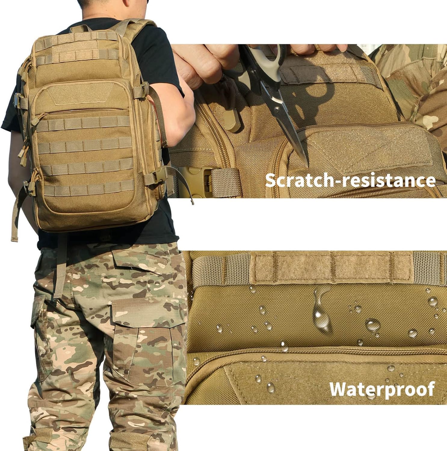 Tactical 40L Military Backpack for Adults Fits 16 Inch Notebook