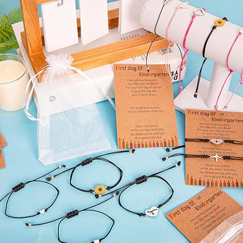 Miniatura 6 de Suministros de regreso a clases, pulsera para el primer día de jardín de infantes, pulsera de regreso a clases mamá y yo, juego de pulseras de