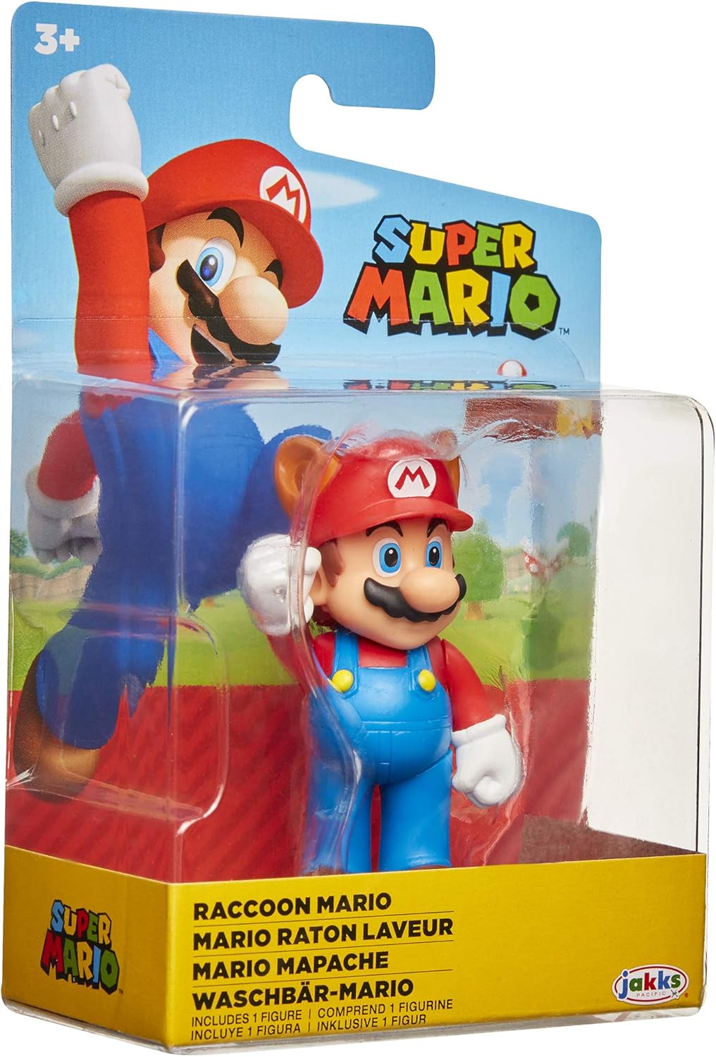 Super Mario Racoon Mario 2.5" Collectible Toy Action Figure