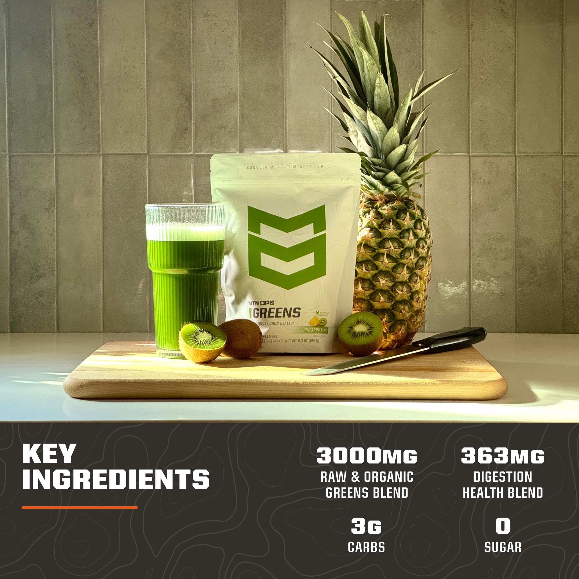 Amazon.com: MTN OPS Daily Greens Superfood Powder Stick Packs