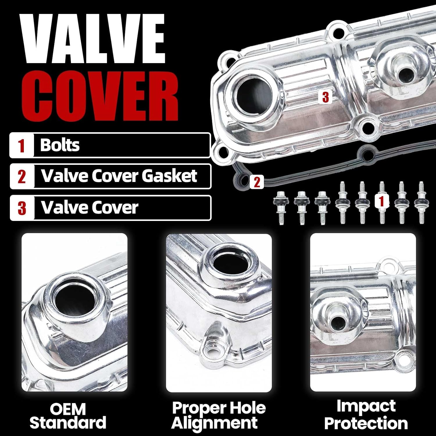 MITZONE Engine Valve Cover Compatible with 2007-2011 Jeep Wrangler 2004-2007 Dodge Caravan 2004-2010 Dodge Grand Caravan 2004-2010 Chrysler Town & Country 2005-2008 Chrysler Pacifica 3.3L 3.8L V6 Gas