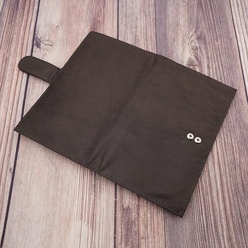 Miniatura 7 de ag wallets Cartera larga de cuero genuino para hombre ID 19 de seguridad para tarjeta de crédito, Marrón, Minimalista