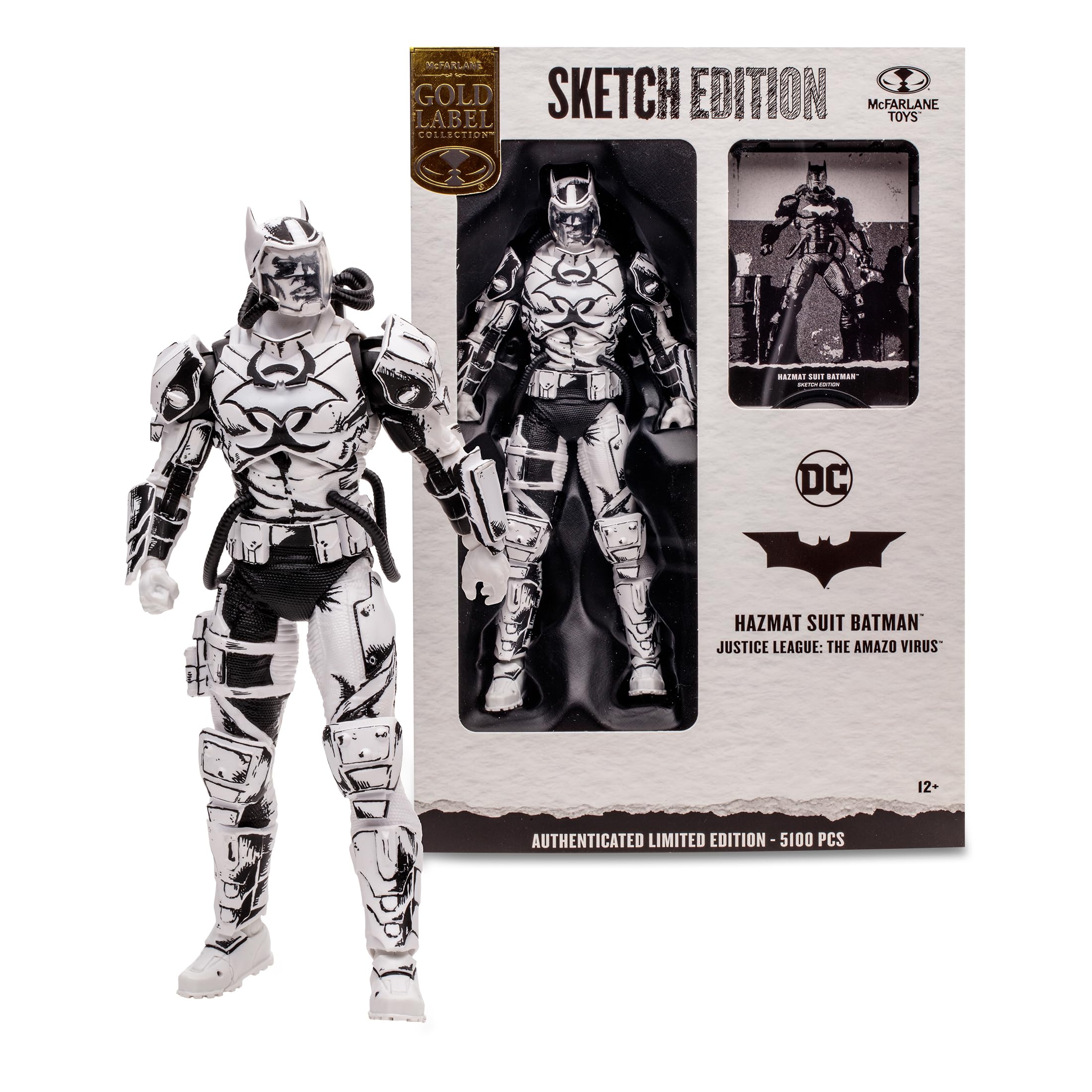 Amazon.com: Hazmat Suit Batman (DC Multiverse) Sketch Edition Gold