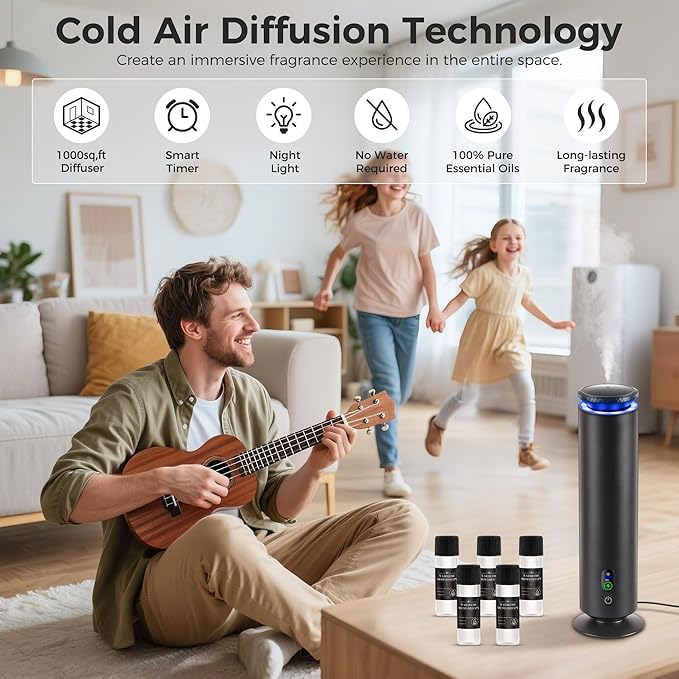 Difusor de Aromas Eléctrico BUBLOC Negro 1000 ft² miniatura 3