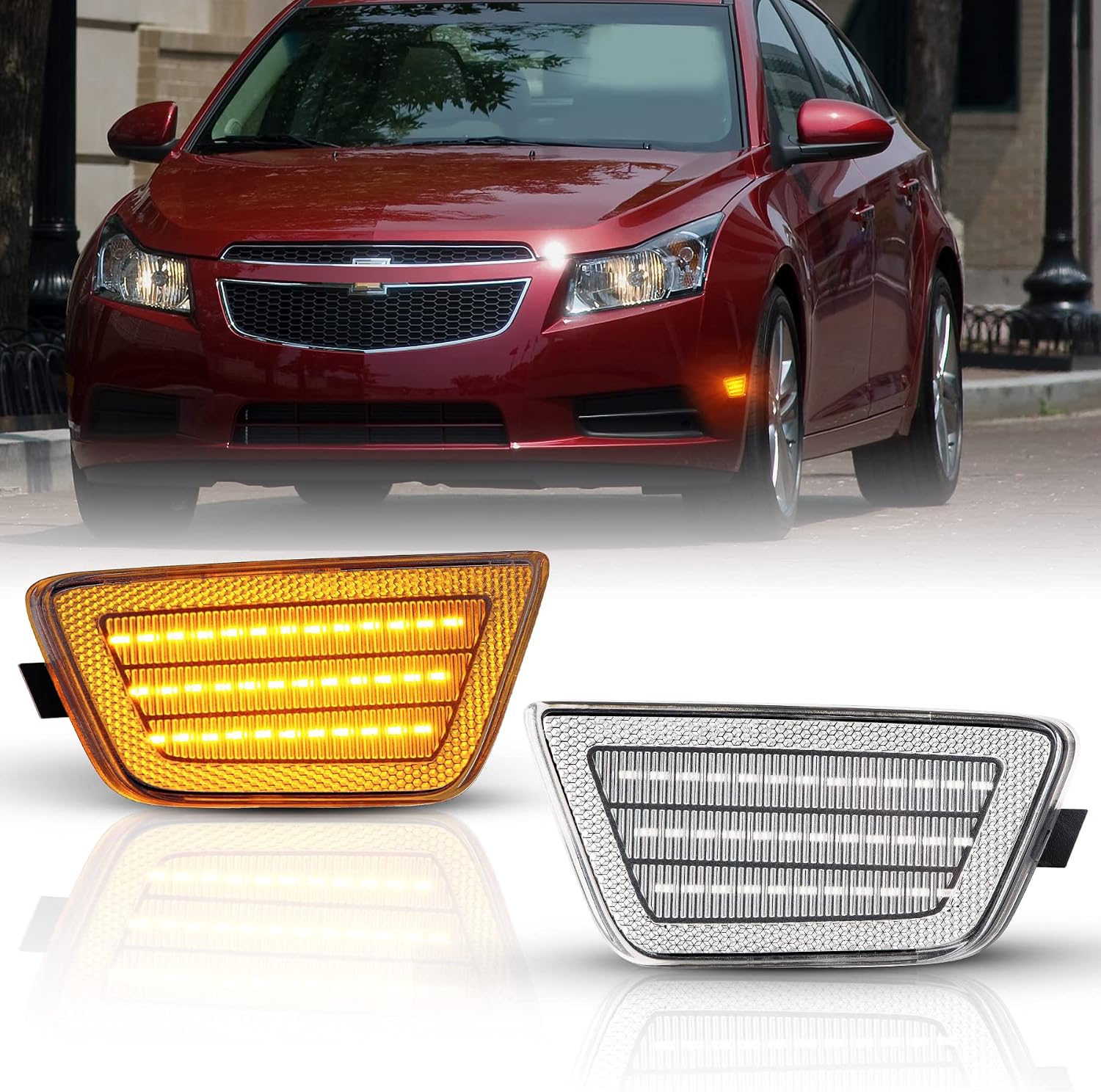 Smoked LED Side Marker Lights For Dodge Charger (2015-2023) - Super Bright, Plug & Play, Easy Install