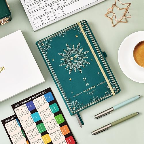 Miniatura 2 de Agenda 2025-2026  Agenda semanal y mensual 2025-2026, julio 2025 a junio 2026, 5.75 x 8.25 pulgadas, piel sintética con bolsillo trasero y 40